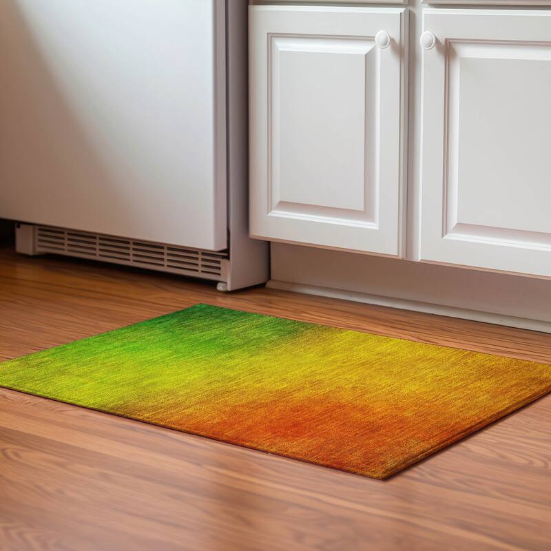 Premium Washable Super Soft Ombre Solid Mayfield Rug - Terracotta - 1' 8" x 2' 6" - Rectangle