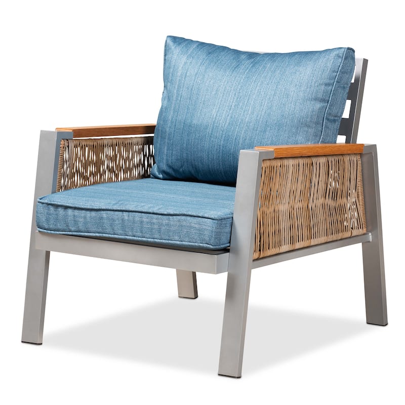 Nicholson Modern and Contemporary 4-Piece Outdoor Patio Lounge Set