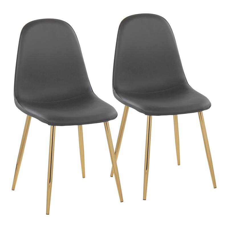 Silver Orchid Stone Gold Dining Chair - Set of 2