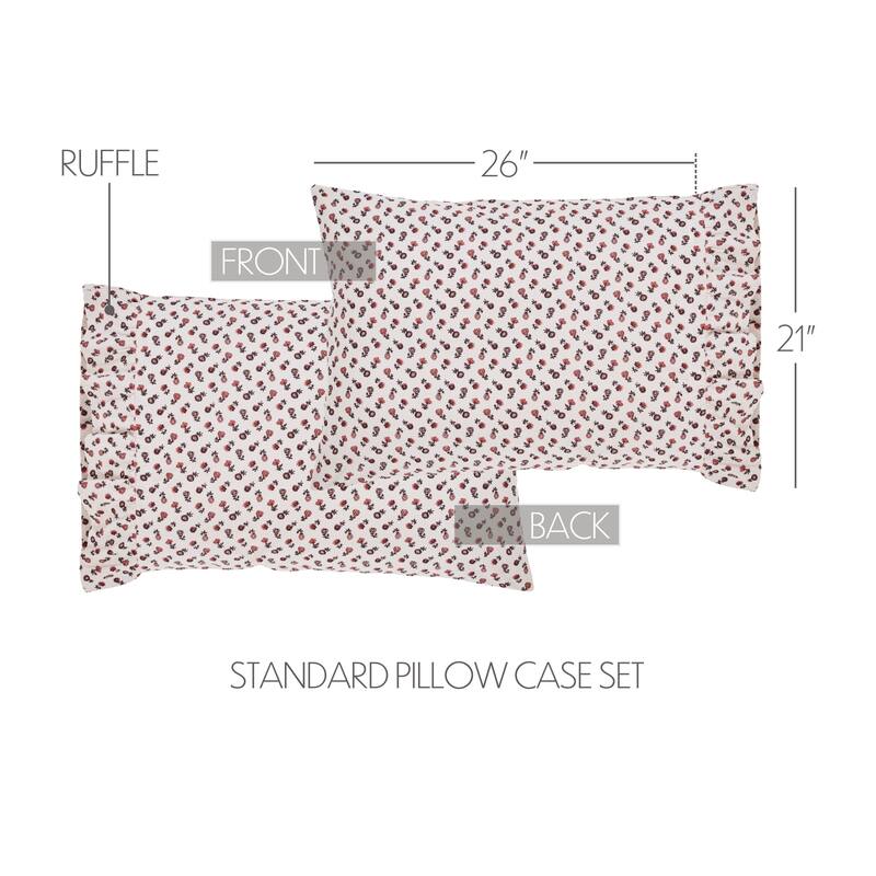 Florette Ruffled Pillow Case Set by VHC - Standard