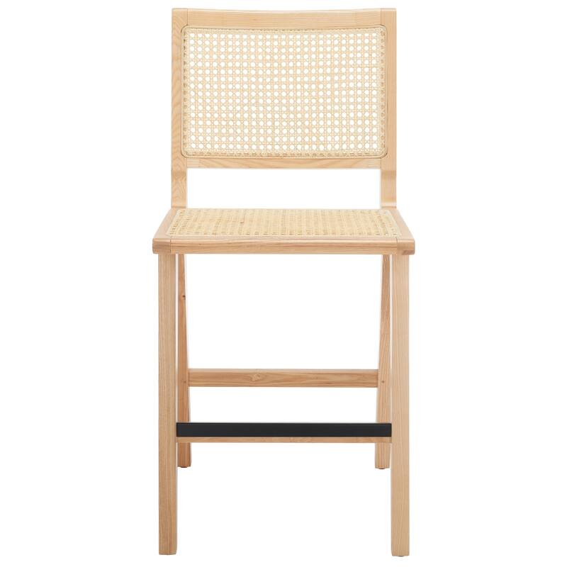SAFAVIEH Couture Melike French Cane 23-inch Counter Stool - 18 In. W x 23 In. D x 39 In. H - 18Wx23Dx39H