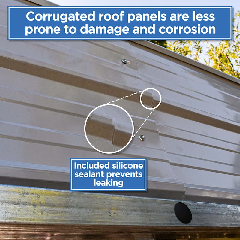 ALEKO Galvanized Steel Carport Canopy Shelter with Sidewalls 12 x 28 feet Grey