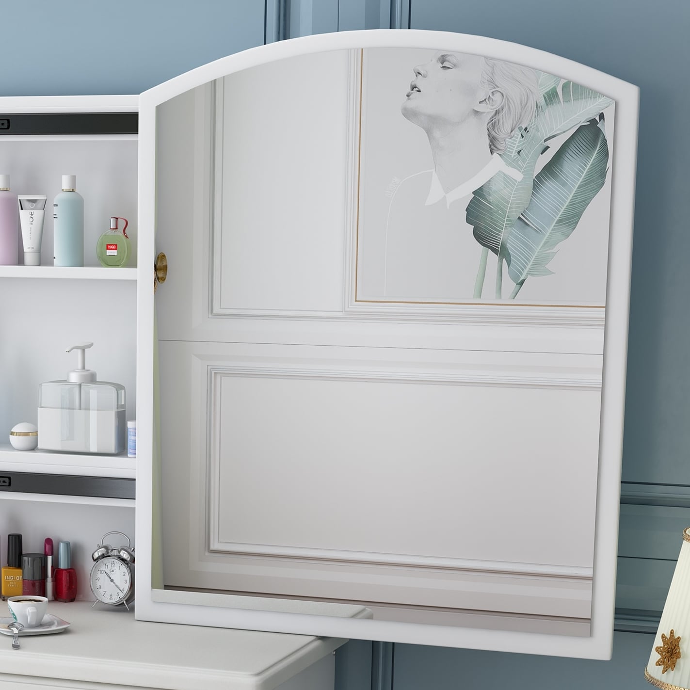Mirror FOR MAKEUP TABLE - White