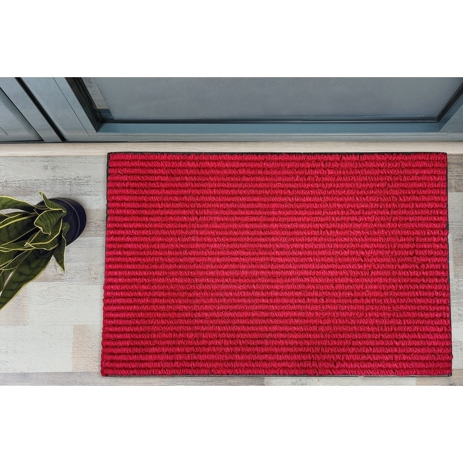 Sheltered Half Round Front Door Mat Braided Coir Coco Rubber Rug - On Sale  - Bed Bath & Beyond - 30509714