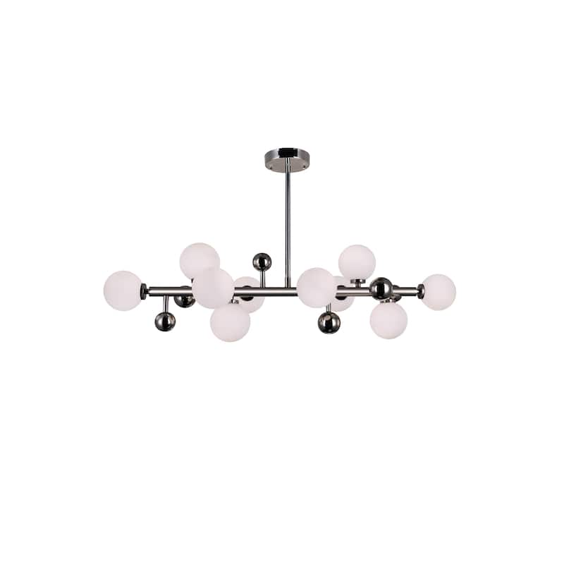 Element 10 Light Chandelier With Polished Nickel Finish - Polished Nickel - Polished Nickel