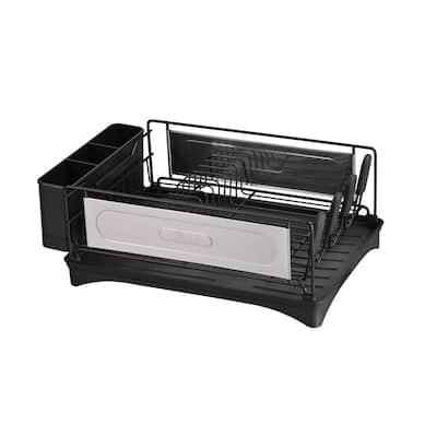Stainless steel dish rack with Self-draining tray - N/A