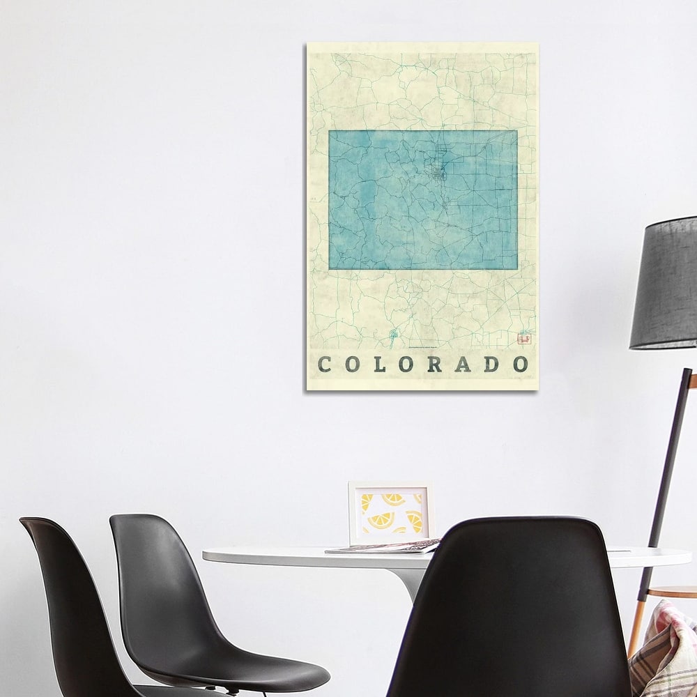 iCanvas "Colorado Map" by Hubert Roguski Canvas Print