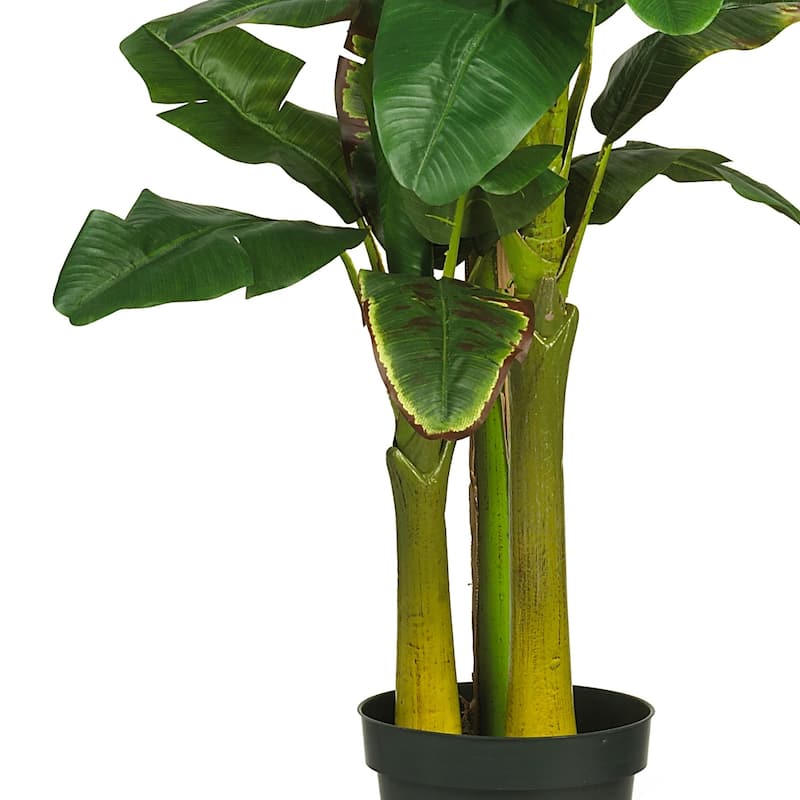 Banana Silk Tree 6Ft, Faux Banana Tree, Tropical Home Decor, Realistic Artificial Tree, Indoor Outdoor Plants - 6ft.