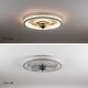 preview thumbnail 4 of 8, Modern Round Dimmable Invisible Blades Ceiling Fan with Lights - 18"