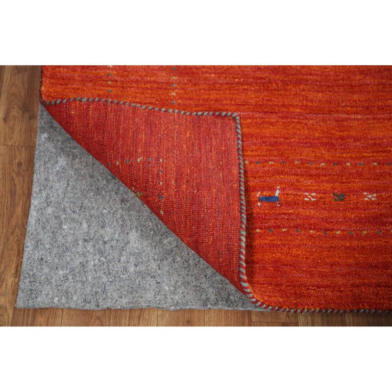 Gabbeh Indian Area Rug Hand-Knotted Tribal Oriental Wool Carpet - 4'10" x 7'7"