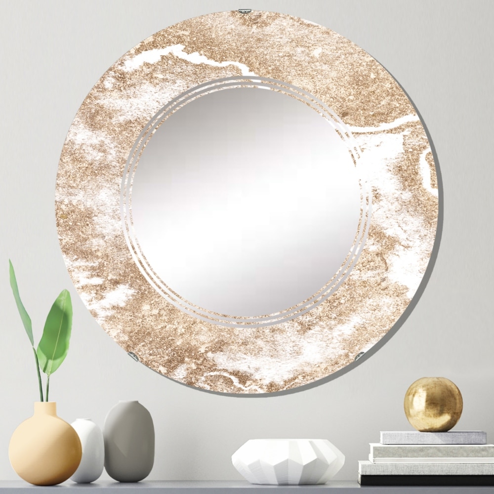 Round, Ivory DESIGN ART Mirrors - Bed Bath & Beyond