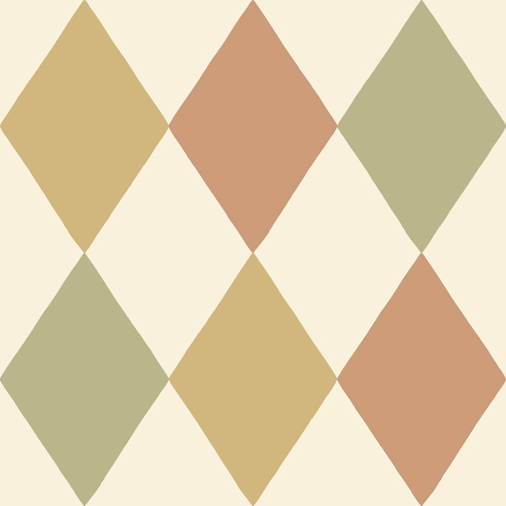 A-Street Prints Kalas Mustard Diamond Wallpaper