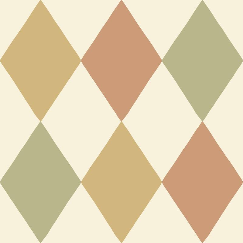 A-Street Prints Kalas Mustard Diamond Wallpaper