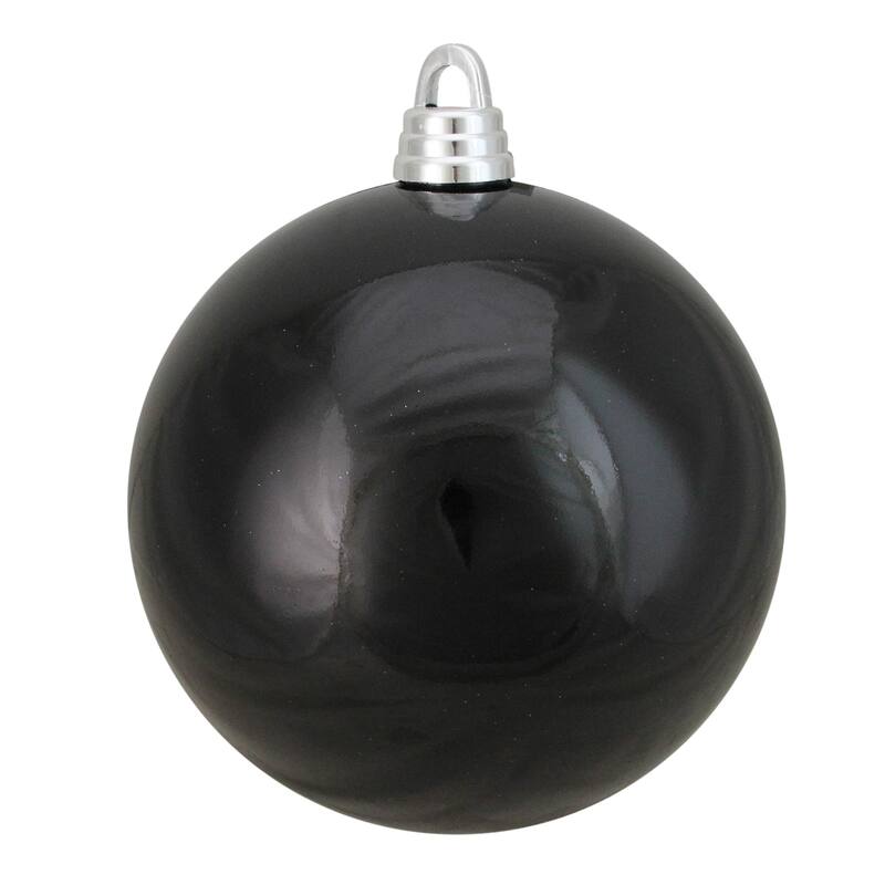 Shiny Shatterproof Christmas Ball Ornament 12" 300mm Jet Black
