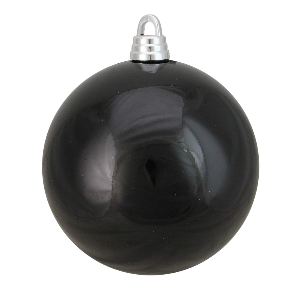 Shiny Shatterproof Christmas Ball Ornament 12" 300mm Jet Black