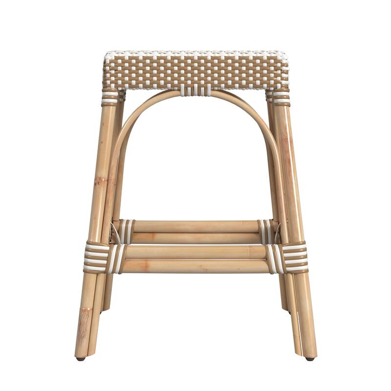 Robias 24.5" Rattan Rectangular Counter Stool