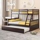 preview thumbnail 2 of 18, Gymax Twin Over Full Bunk Bed with Twin Trundle Convertible Platform