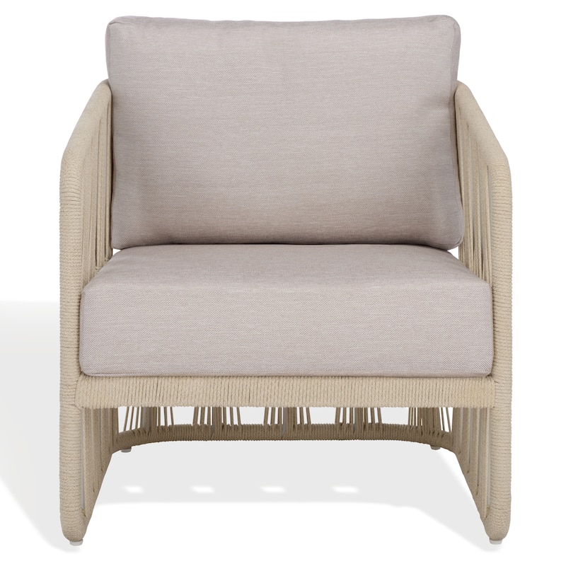 SAFAVIEH COUTURE Franklyn Rope & Al Patio Chair - 28"W x 31"D x 30"H