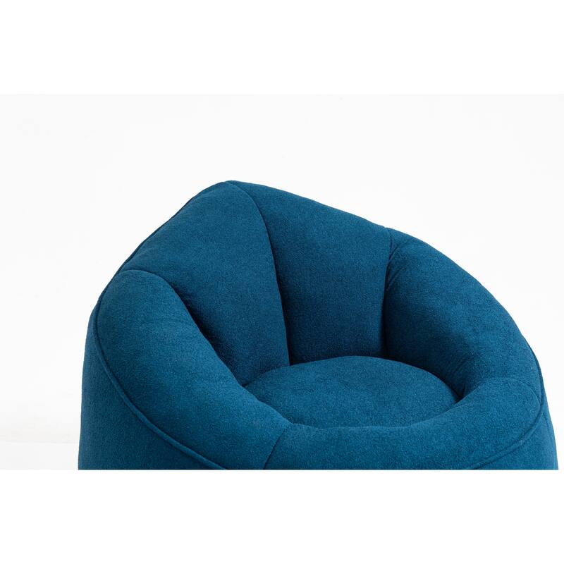 Microfiber Bean Bag Sofa Chair Set, Teardrop Shaped Single Sofa Chair
