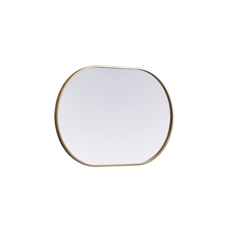 Indigo Home Metal Frame Oval Mirror 24x36 Inch