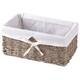 Seagrass Shelf Basket Lined with White Lining - Brown