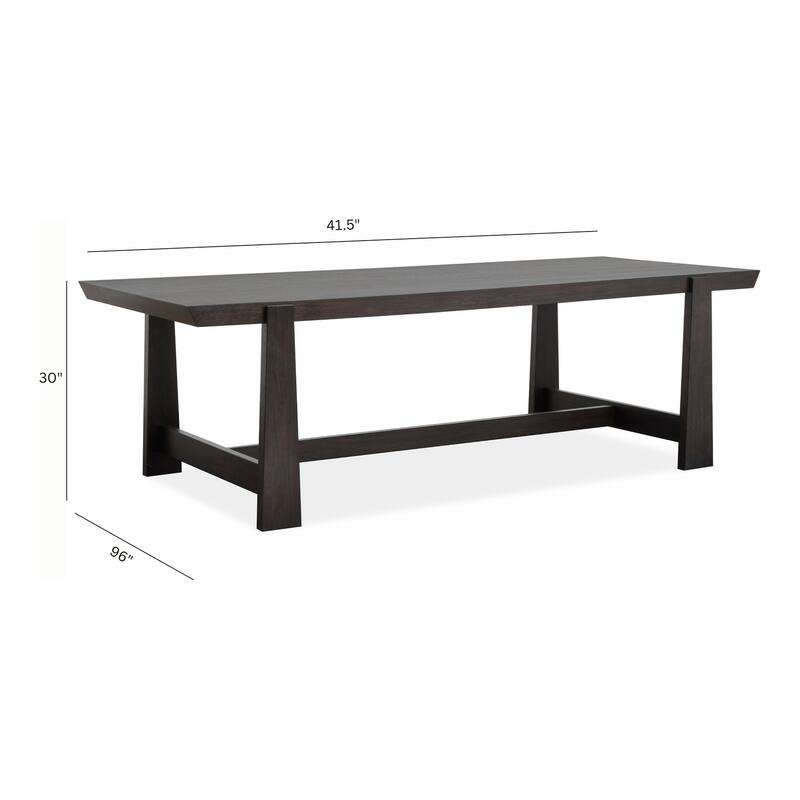 Magnussen Home Tauren Coffee Bean Trestle Dining Table - 41.5''W x 96''D x 30''H