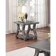 preview thumbnail 1 of 3, End Table Coffee Table with Open Shelf In Sliverv Silver