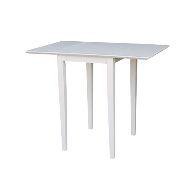 International Concepts Small Drop Leaf Shaker Style Dining Table - White