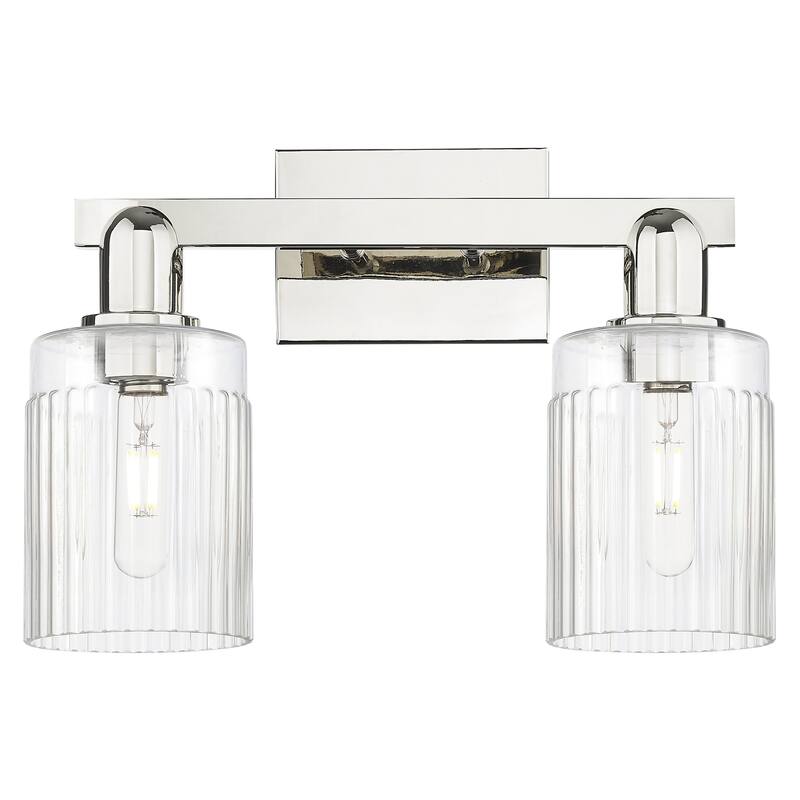 Innovations Lighting 716-2W-11-16 Hadley Vanity Hadley 2 Light 16" - Polished Nickel / Clear