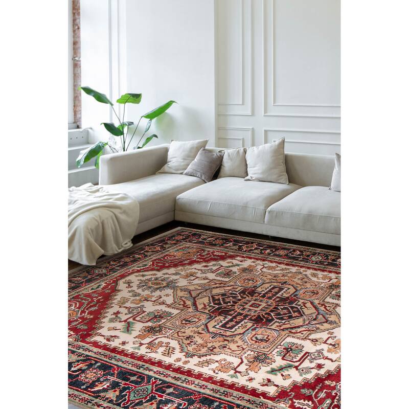 ECARPETGALLERY Hand-knotted Serapi Heritage Cream Wool Rug - 8'0 x 10'3