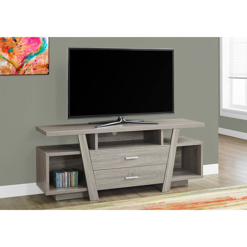 Tv Stand, 60 Inch, Console, Media Entertainment Center, Storage Drawers - taupe