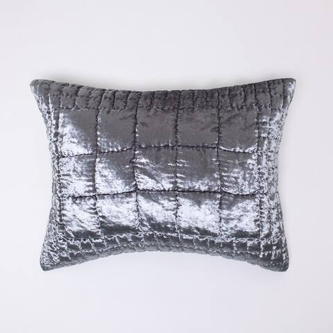 Grednar Steel Blue Velvet Quilt or Pillow Sham