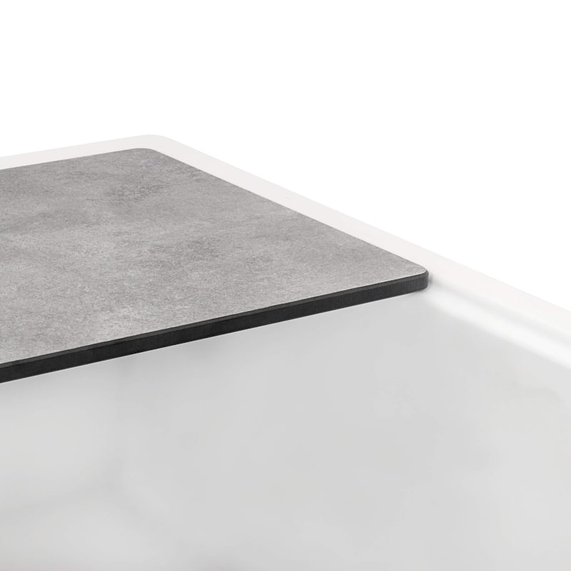 Ruvati 30-inch Granite Composite Workstation White Dual Mount Kitchen Sink - RVG2310WH