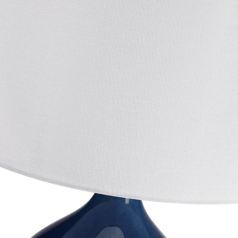 3-Way Ceramic Table Lamp with White Shade - 24 in. H