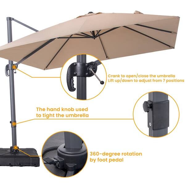 Shop Black Friday Deals On Crestlive Products Outdoor 10 Ft Square Offset Cantilever Umbrella Overstock 31633739