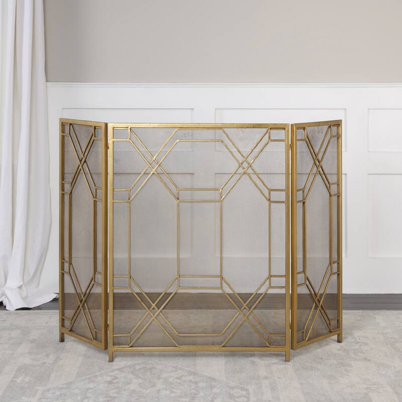 Uttermost Rosen Gold Fireplace Screen