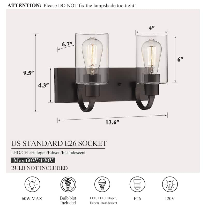 Bathroom Vanity Light Fixtures - Farmhouse Wall Light for Bathroom