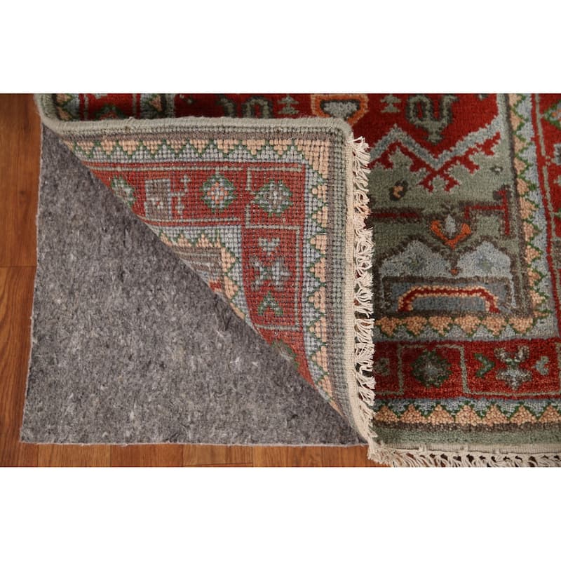 Green Heriz Serapi Indian Runner Rug Handmade Wool Carpet - 2'7"x 7'7"