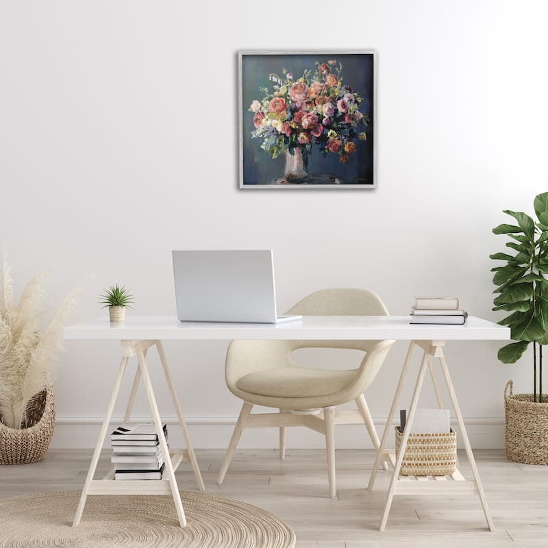 Stupell Abundant Dark Bouquet Framed Giclee Art Design By Marilyn Hageman