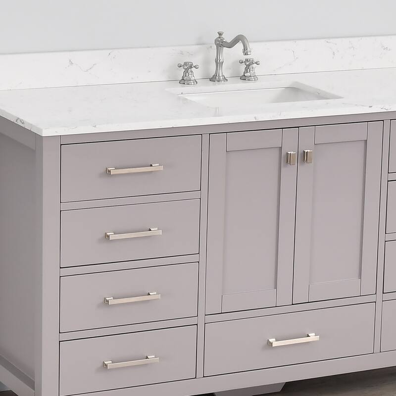 PROOX 60 in. W x 22in.D Freestanding Bath Vanity Engineered Top Single Rectangular Sink