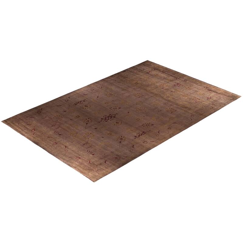 Overdyed One-of-a-Kind Hand-Knotted Area Rug - Brown - 11' 10" x 18' 5"