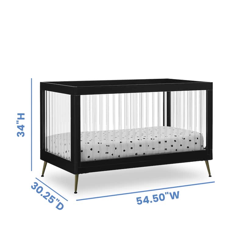 Sloane 4-in-1 Acrylic Convertible Crib, Greenguard Gold Certified
