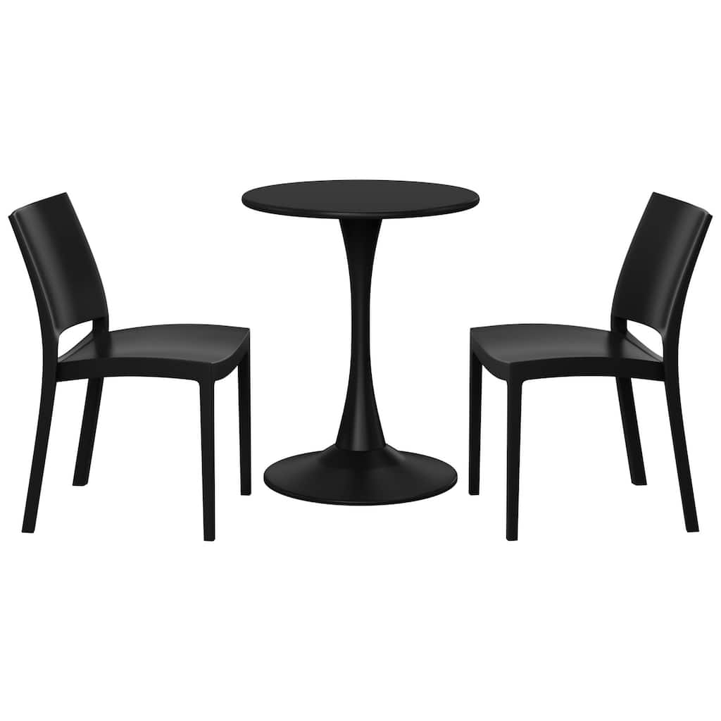 Frond and Form 2-Person Outdoor Round Dining Set
