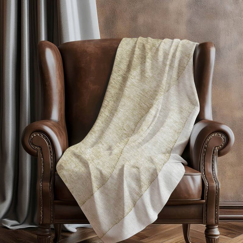 Premium Machine Washable Modern Ombre Sherpa Throw Blanket