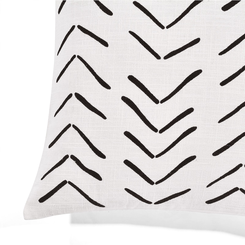 Lush Decor Hygge Row Decorative Pillow Cover White Single 20" x 20"