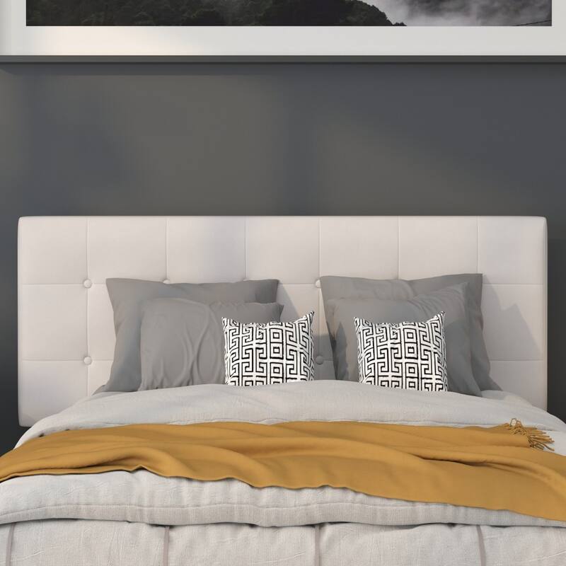 Button Tufted Upholstered Headboard