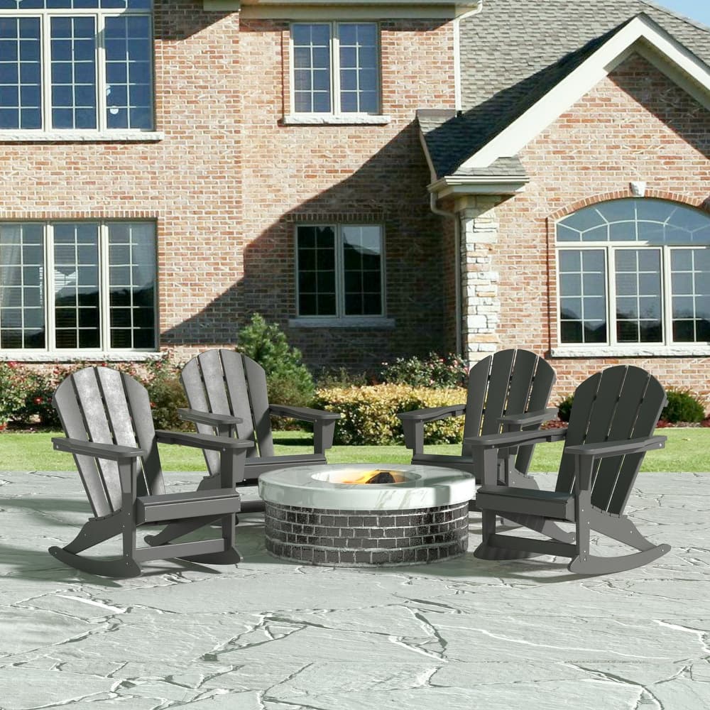 Laguna Hdpe All Weather Outdoor Patio Rocking Chair (Set of 4)