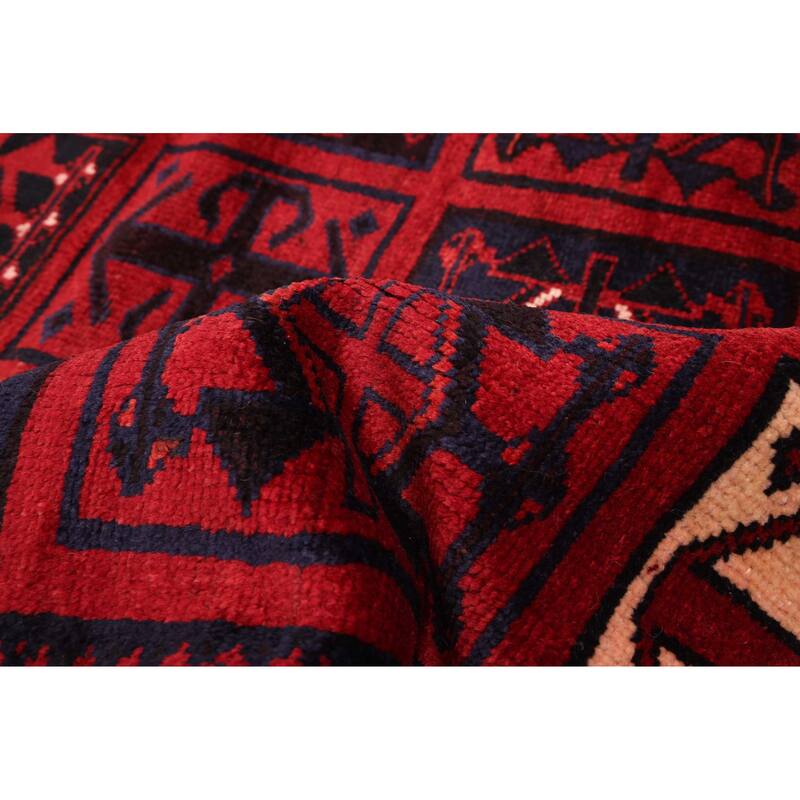 ECARPETGALLERY Hand-knotted Melis Vintage Red Wool Rug - 5'10 x 8'11