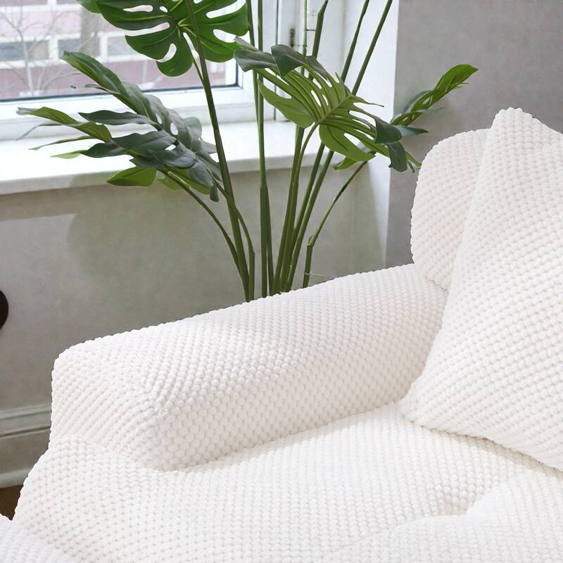 73" Modular Sectional Loveseat, Tufted 2-Seater Cloud Couch with Pillows, Boneless Foam Convertible Sofa for Living Room