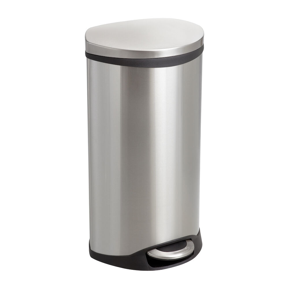 DTSE30SS Dome Top Side Entry Trash Can - 30 Gallon Capacity - 20 Dia. x 40  1/2 H - Stainless Steel